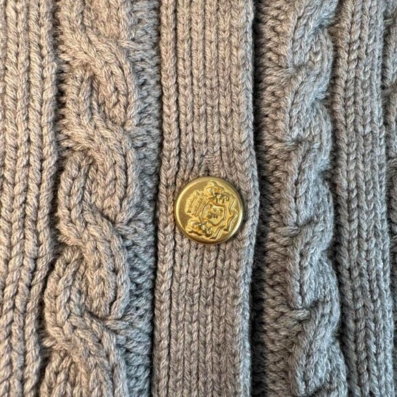 ABERCROMBIE & FITCH | Mara Cable Button-Up Sweater Vest – Grey, XS - Picture 4 of 4